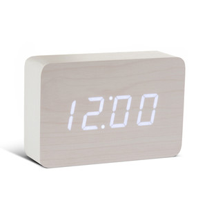 Gingko - Click Clock Brick, white / LED white