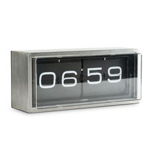Leff amsterdam - Brick Table Clock, silver / black (24h)