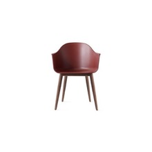 Menu Harbour wood dark oak base chair Red